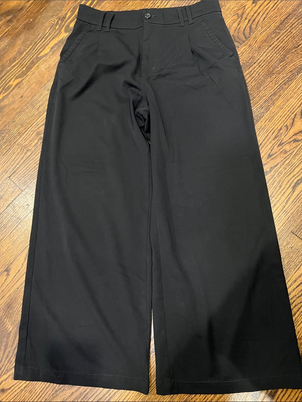 American Eagle Outfitters Black Wide-Leg Trouser
